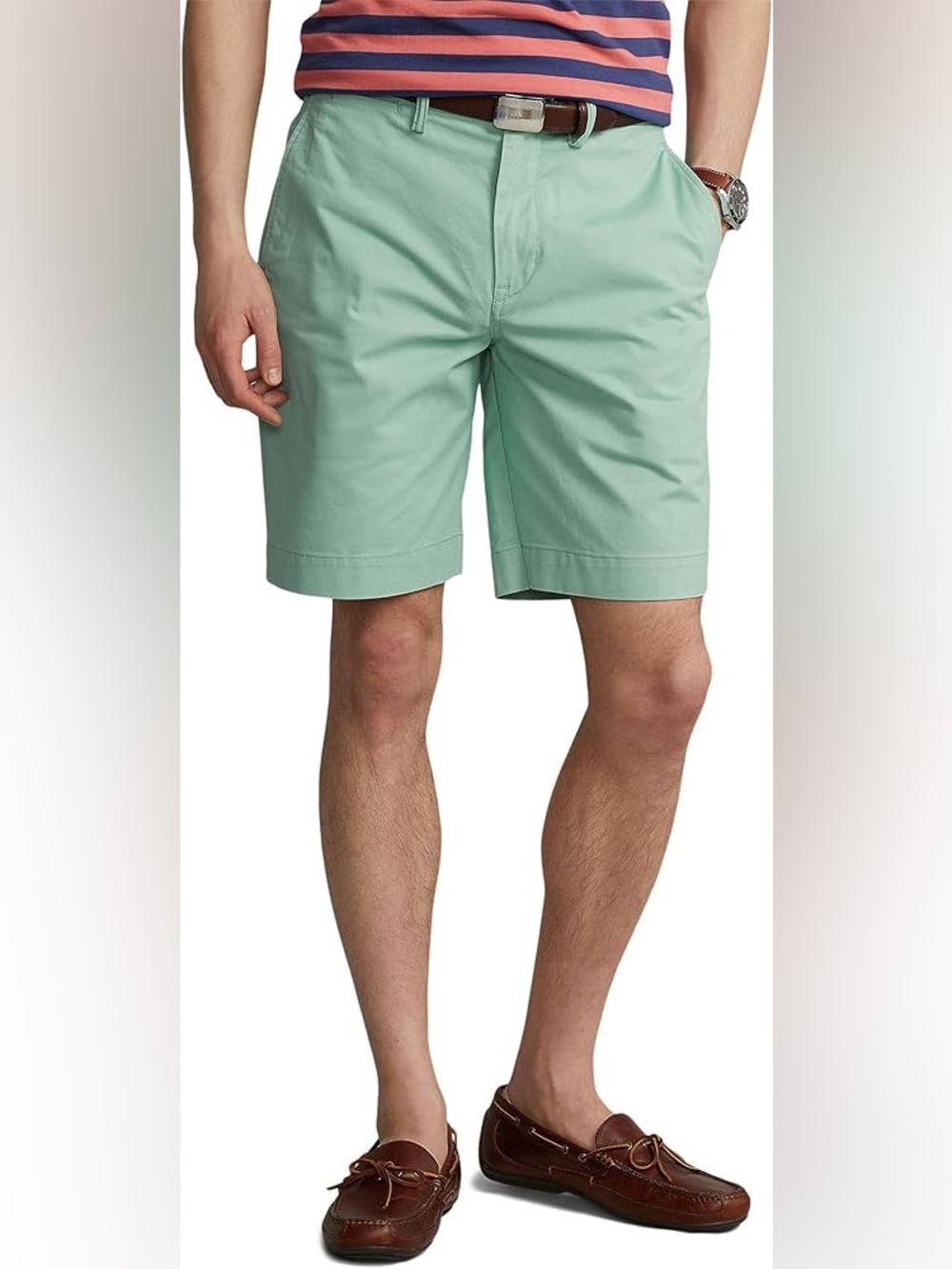 Ralph Lauren Mint Flat-Front Men's Cotton Shorts